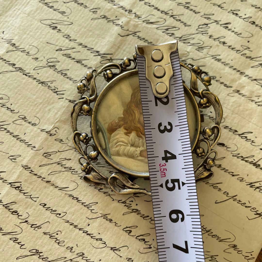 フランスアンティーク　純銀　スズランミニフレーム　1900年代