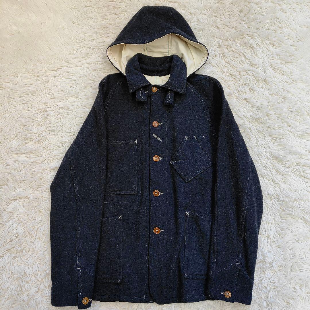 ポストオーバーオール スイートベア ネイビー フードウール