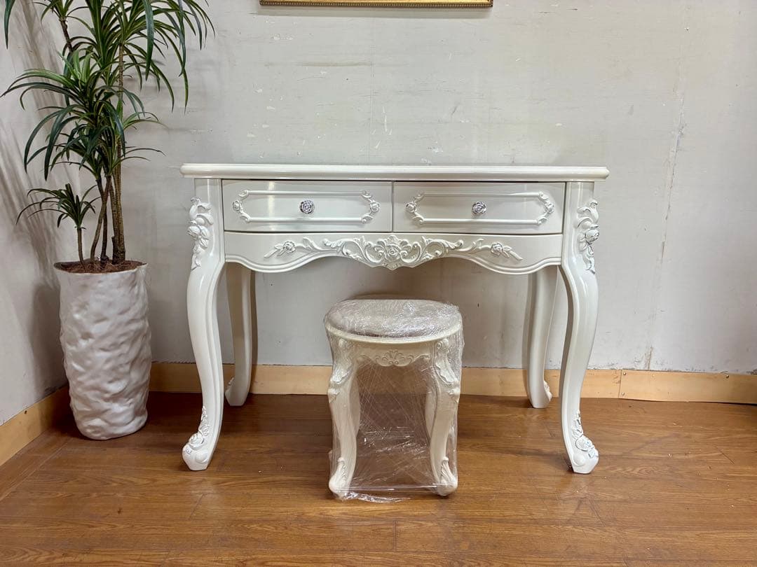 管281☆イタリア製☆アンティーク☆姫系☆ロココ調☆ドレッサー☆スツール付き