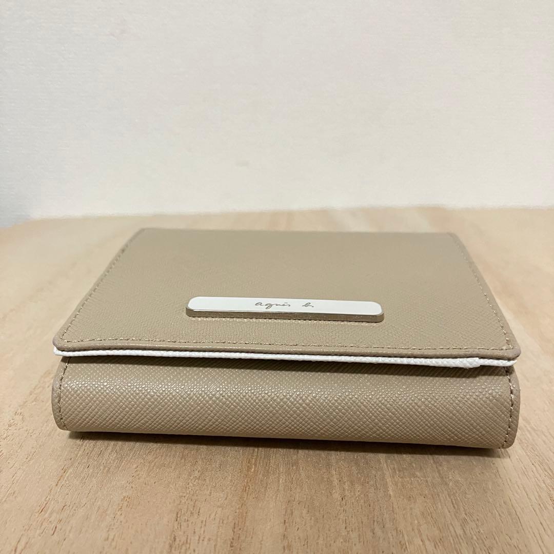 極美品✨agnes b. ✨YW11-01✨レディース ✨二つ折り財布✨ベージュ