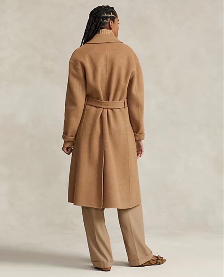 ポロラルフローレン ウールカシミヤブレンド ラップ コート