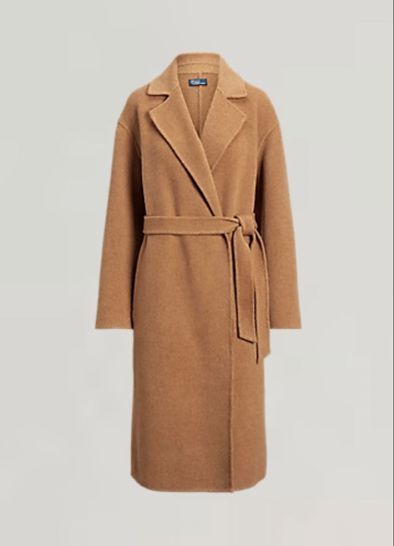 ポロラルフローレン ウールカシミヤブレンド ラップ コート