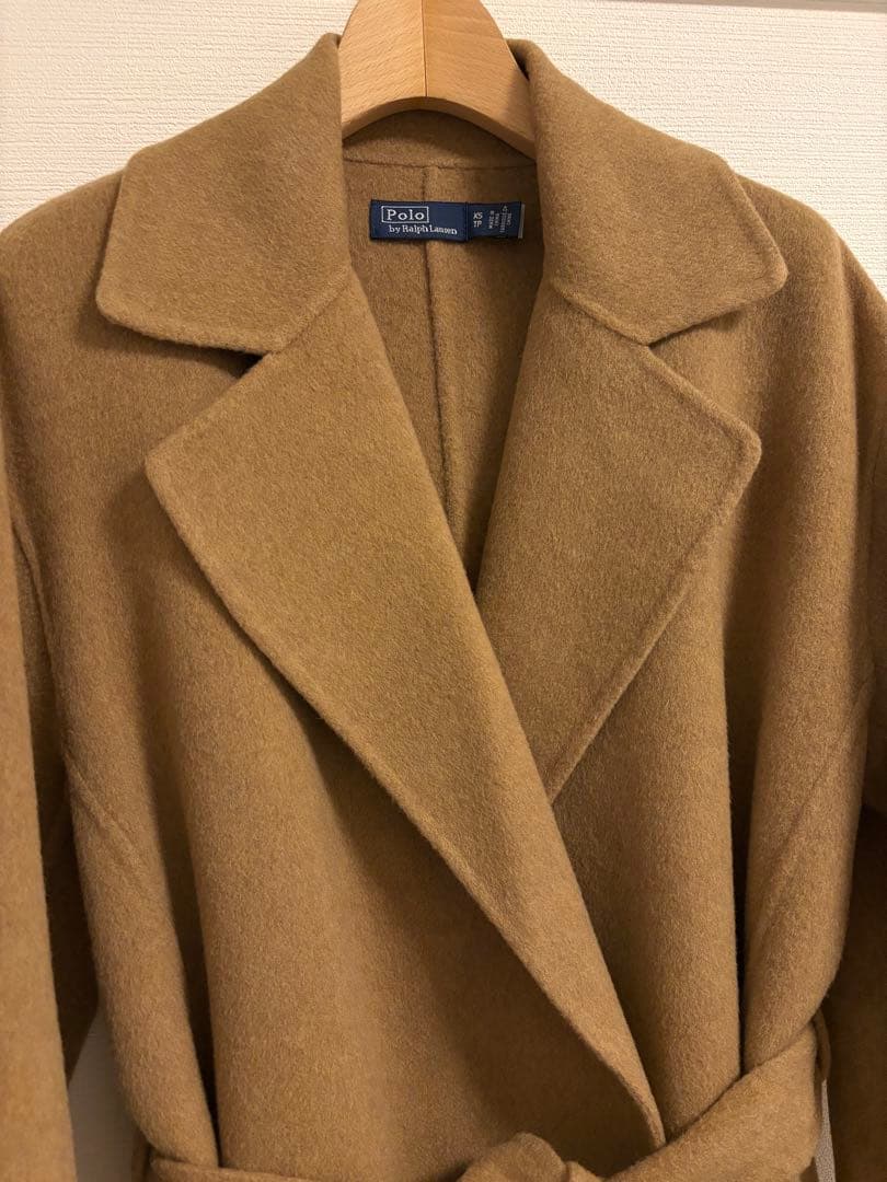 ポロラルフローレン ウールカシミヤブレンド ラップ コート