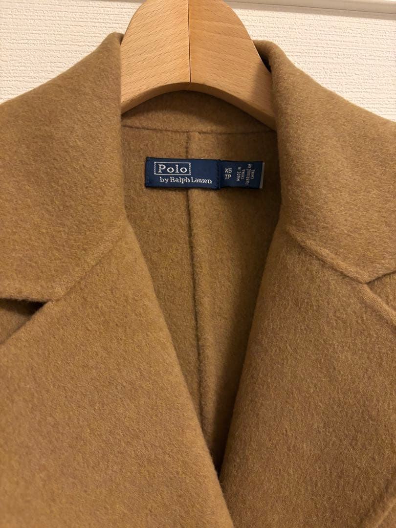 ポロラルフローレン ウールカシミヤブレンド ラップ コート