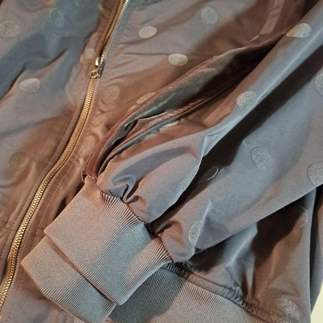 新品未使用【ダブスタエッセンシャル】約5万異素材ドット柄　ギャザリングブルゾン