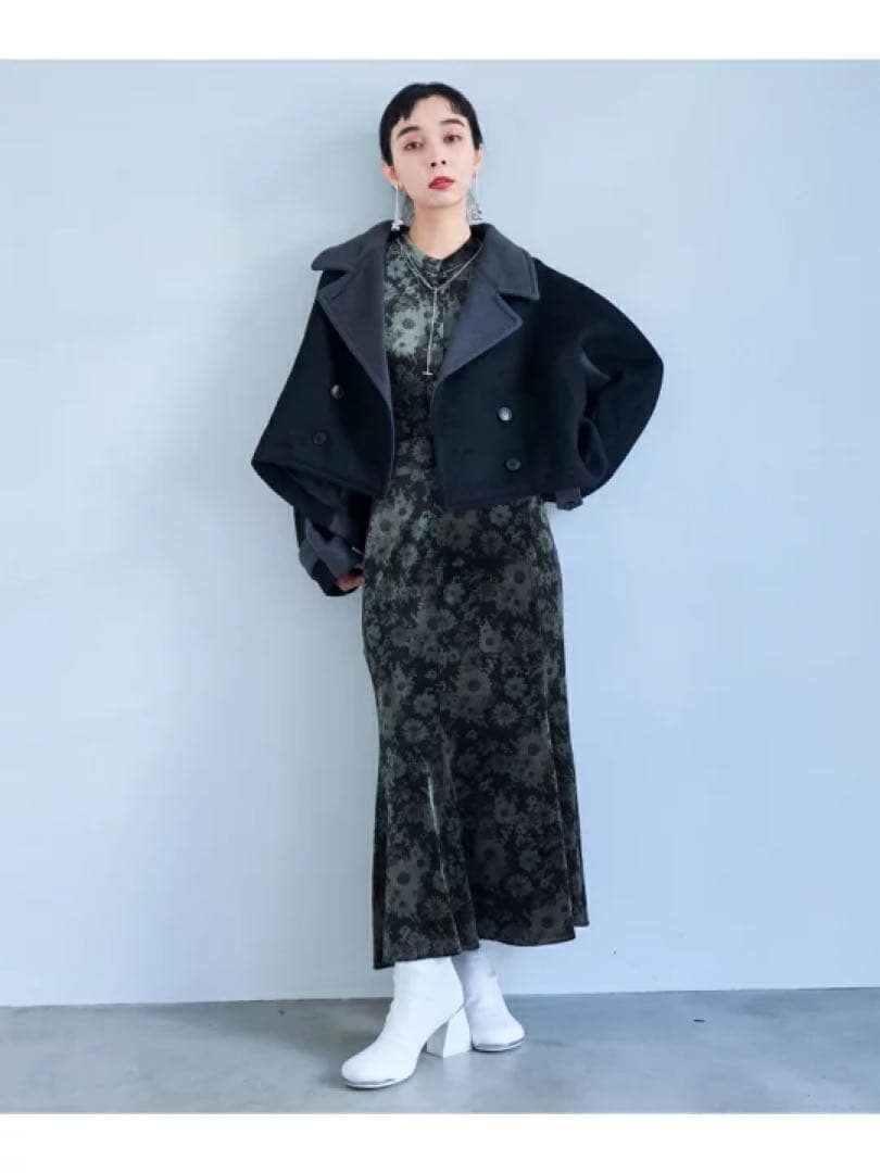 新品　美品　HARE ハレ　 バイカラーPコート　アウター