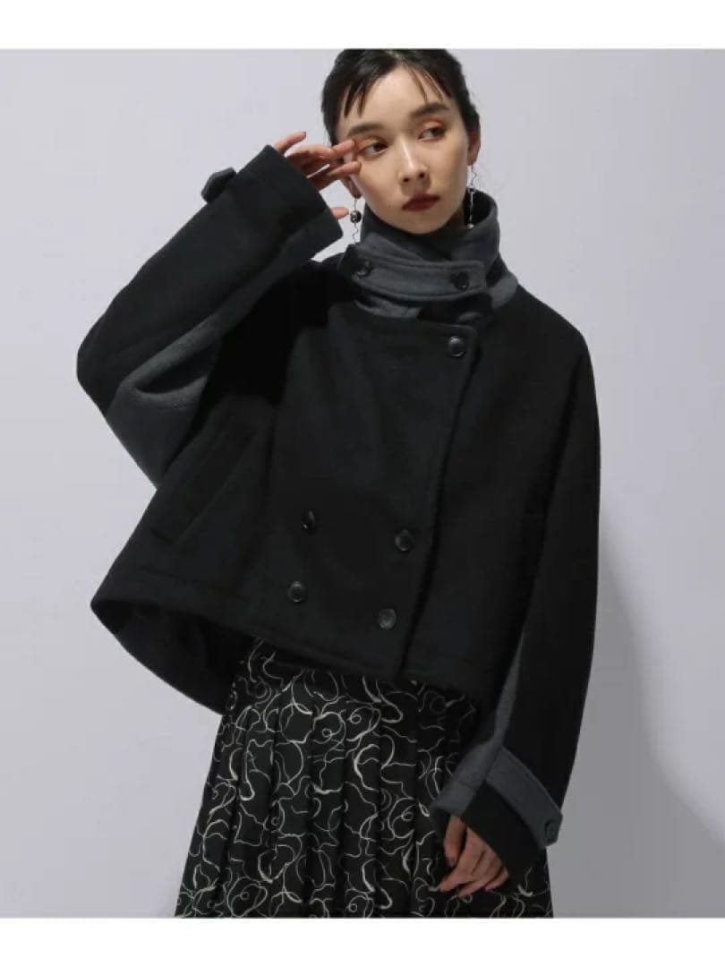 新品　美品　HARE ハレ　 バイカラーPコート　アウター