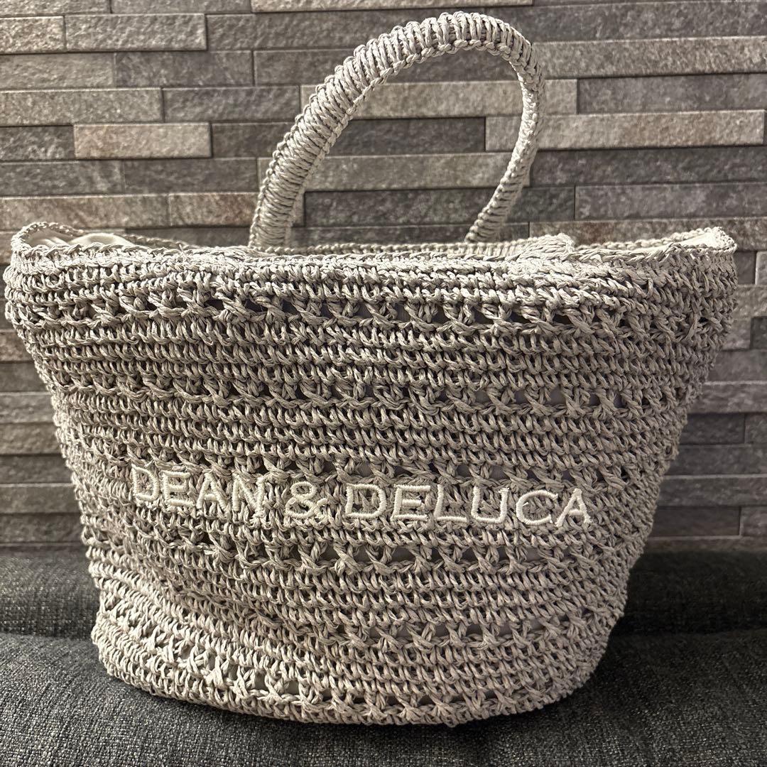DEAN & DELUCA かごバッグBEAMS クロッシェバスケットバッグ M