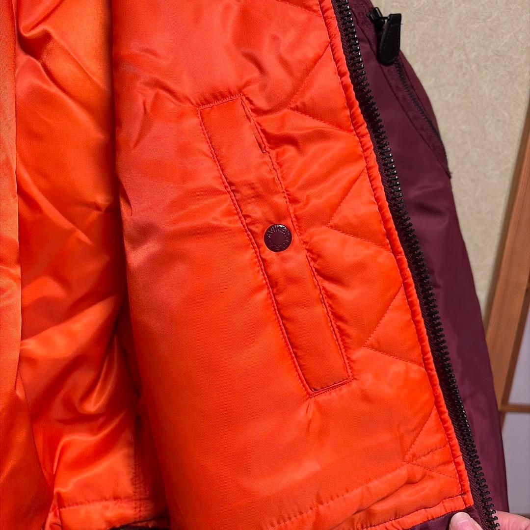 AVIREX バーガンディ MA-1ジャケット　リバーシブル　新品タグ付き