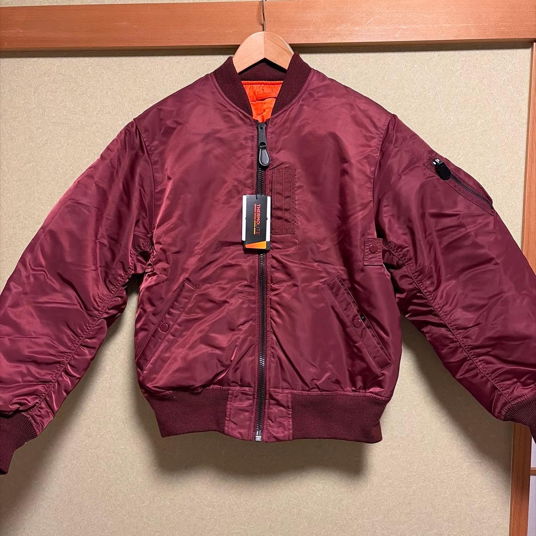 AVIREX バーガンディ MA-1ジャケット　リバーシブル　新品タグ付き