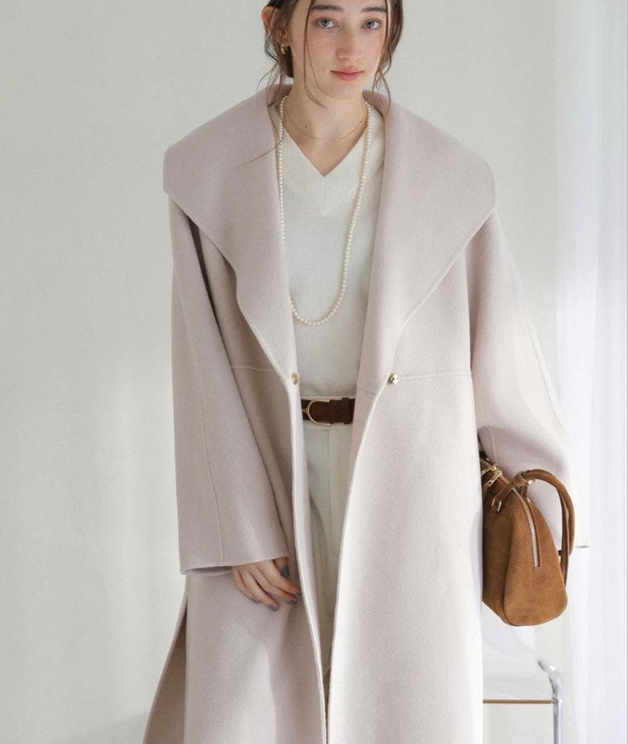 ベージュ リバーコート