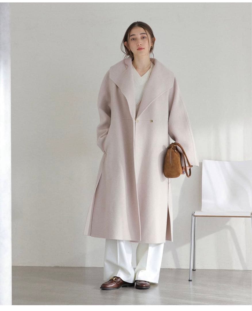 ベージュ リバーコート