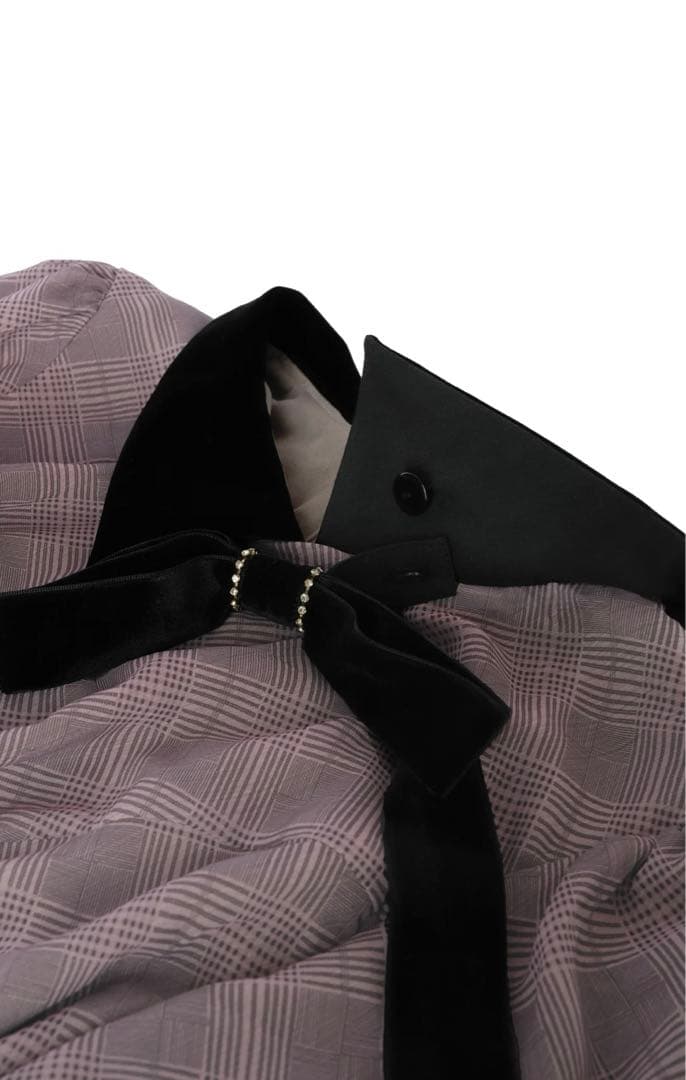 ワンピース herlipto Bristol Plaid Ribbon Dress rose