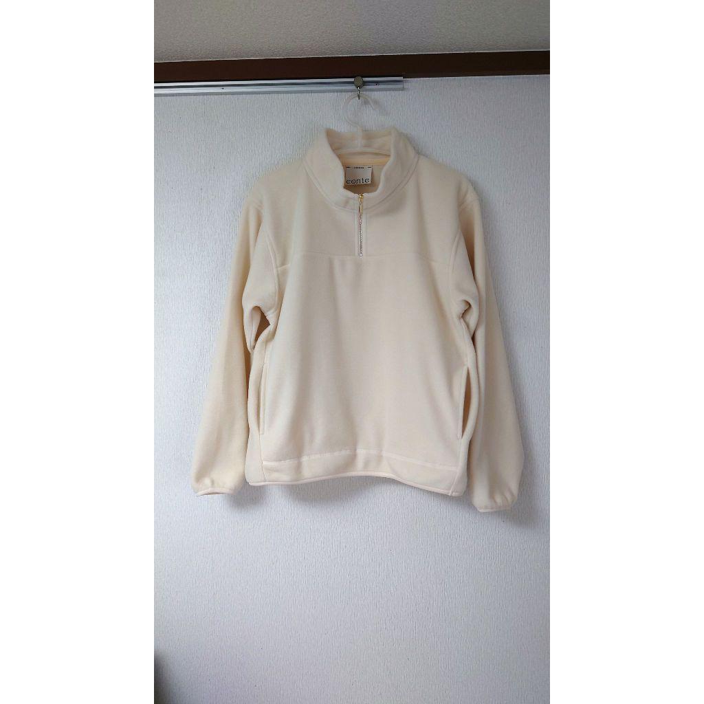 conte フリースジッププルオーバー☆ホワイト今季
