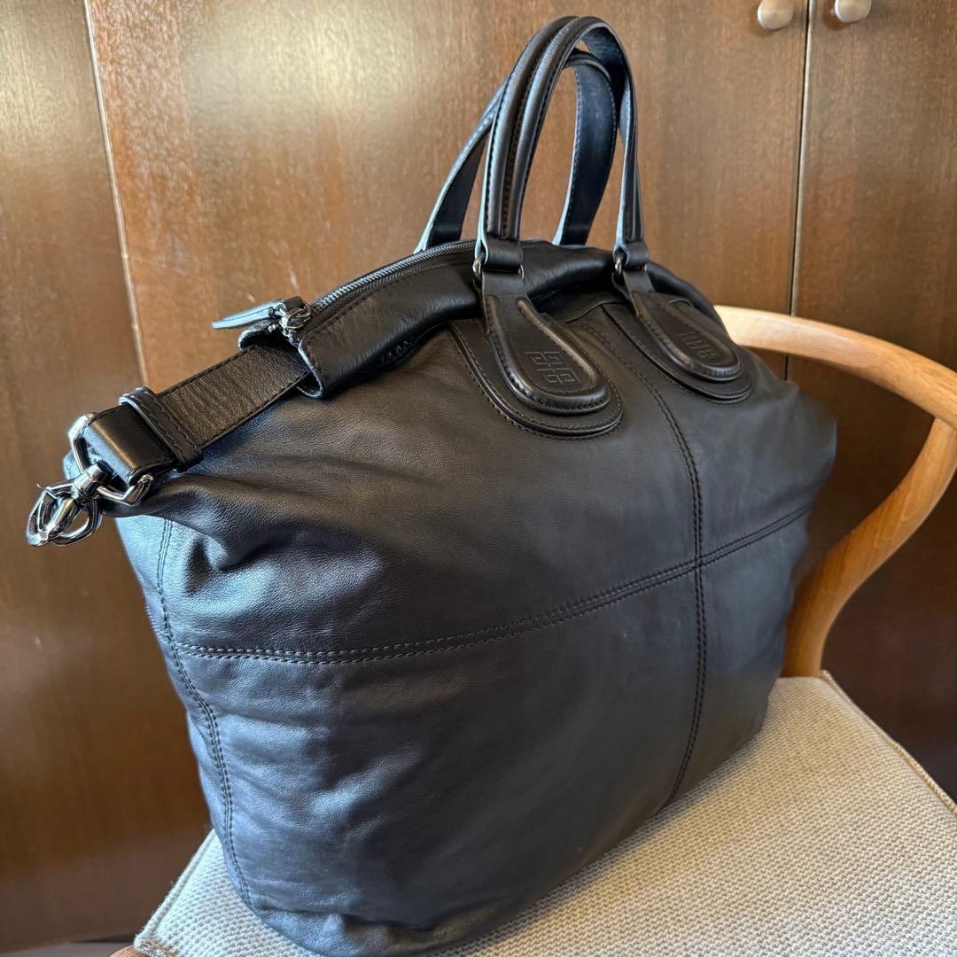 GIVENCHY メンズ 2way レザーボストンバッグ ナイチンゲール