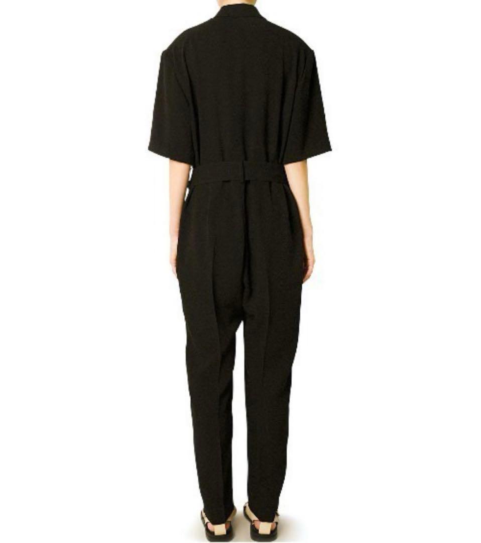 LE CIEL BLUE ジョーゼットオープンカラージャンプスーツほぼ未使用]