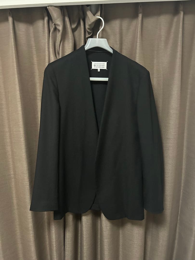 け*む様 maison margiela　ウールフランネル ノーカラージャケット