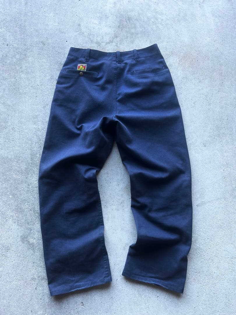 90s BEN DAVISフリスコパンツ　USA製　ネイビー　W32