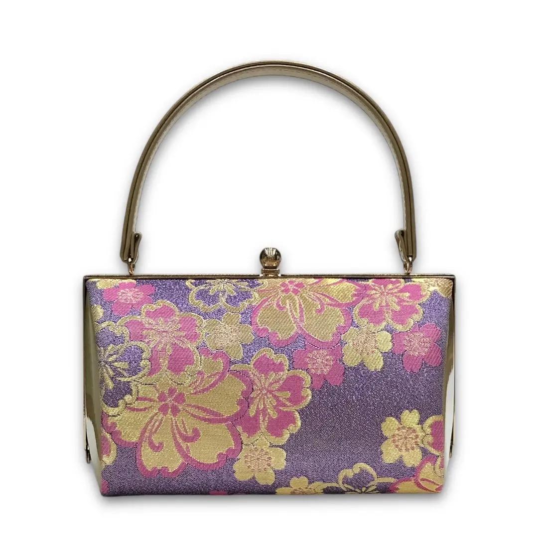 リ*山様 ☆新品未使用☆ 草履 バッグ 振袖用 袴用 藤色 金 ピンク 帯地 フ