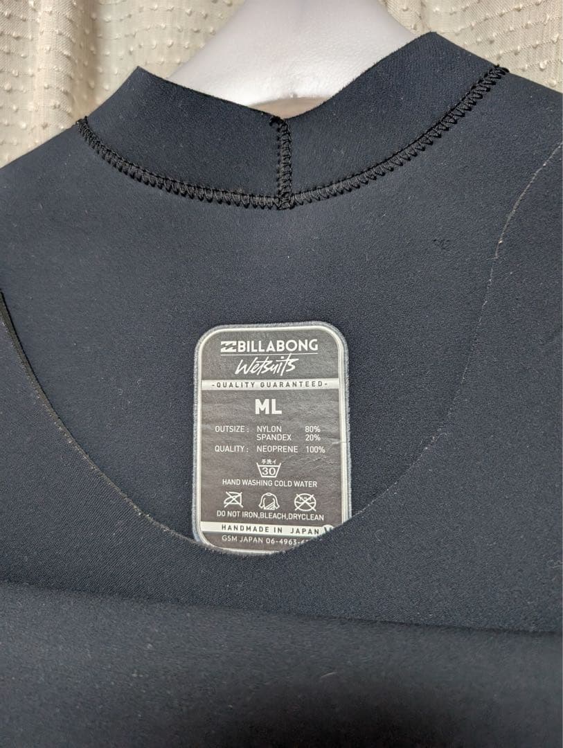 BILABONG(ビラボン)5×3mm セミドライト メンズMLサイズ 美品