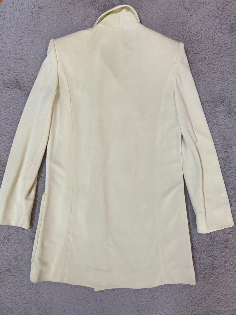 HERMES エルメス　クリーム色 ダブルブレストジャケット 36 中古