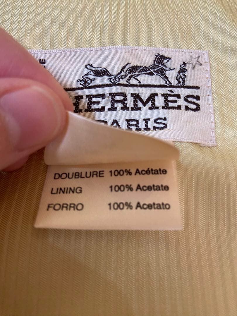 HERMES エルメス　クリーム色 ダブルブレストジャケット 36 中古