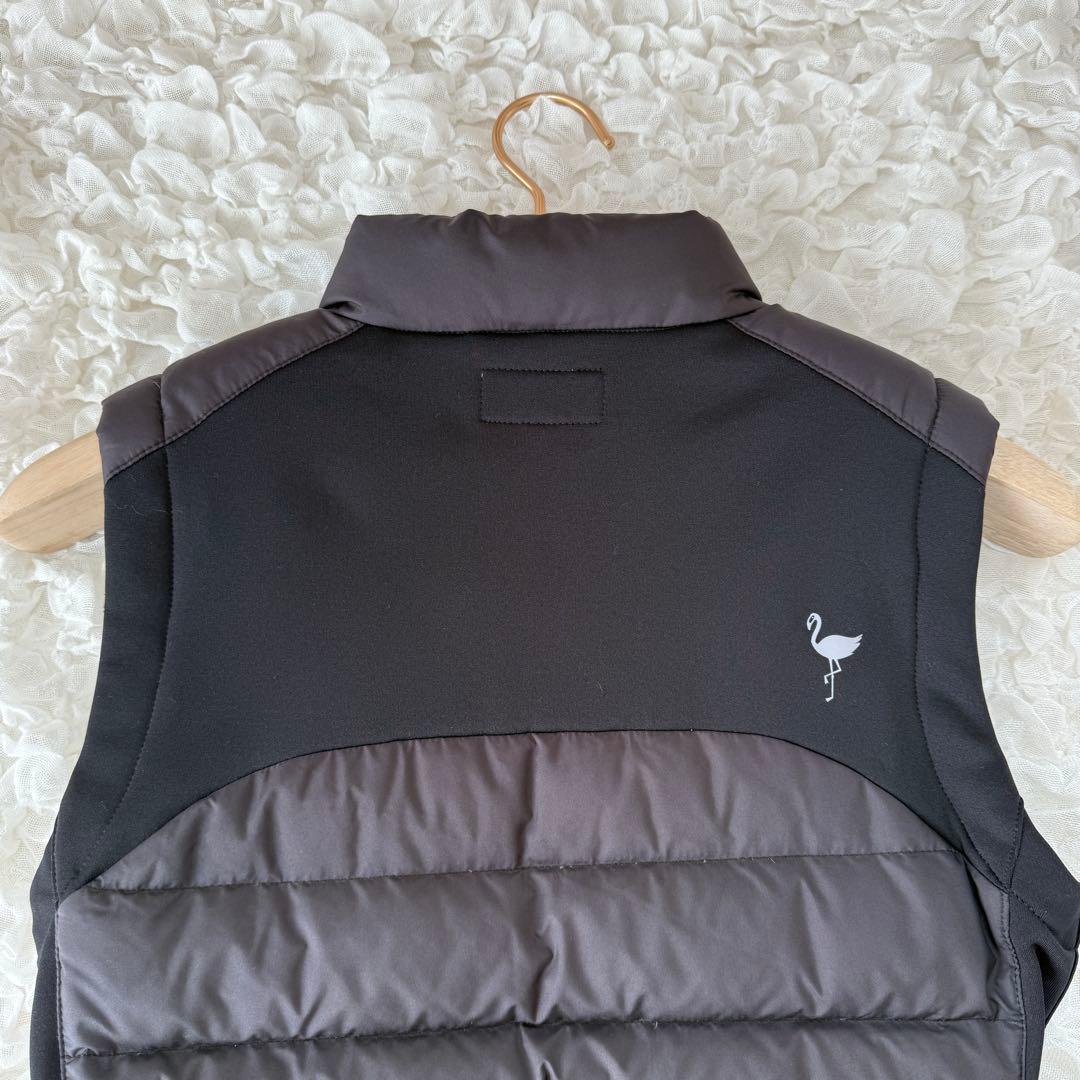 美品 JUN&ROPE ジュンロペ ロングダウンワンピース ベルト ロゴ 黒 L