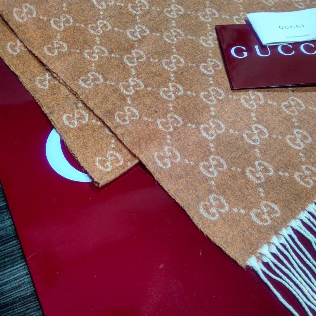 ❤新品箱袋付き❤GUCCI マフラー ストール ショール スカーフ❤オレンジ❤
