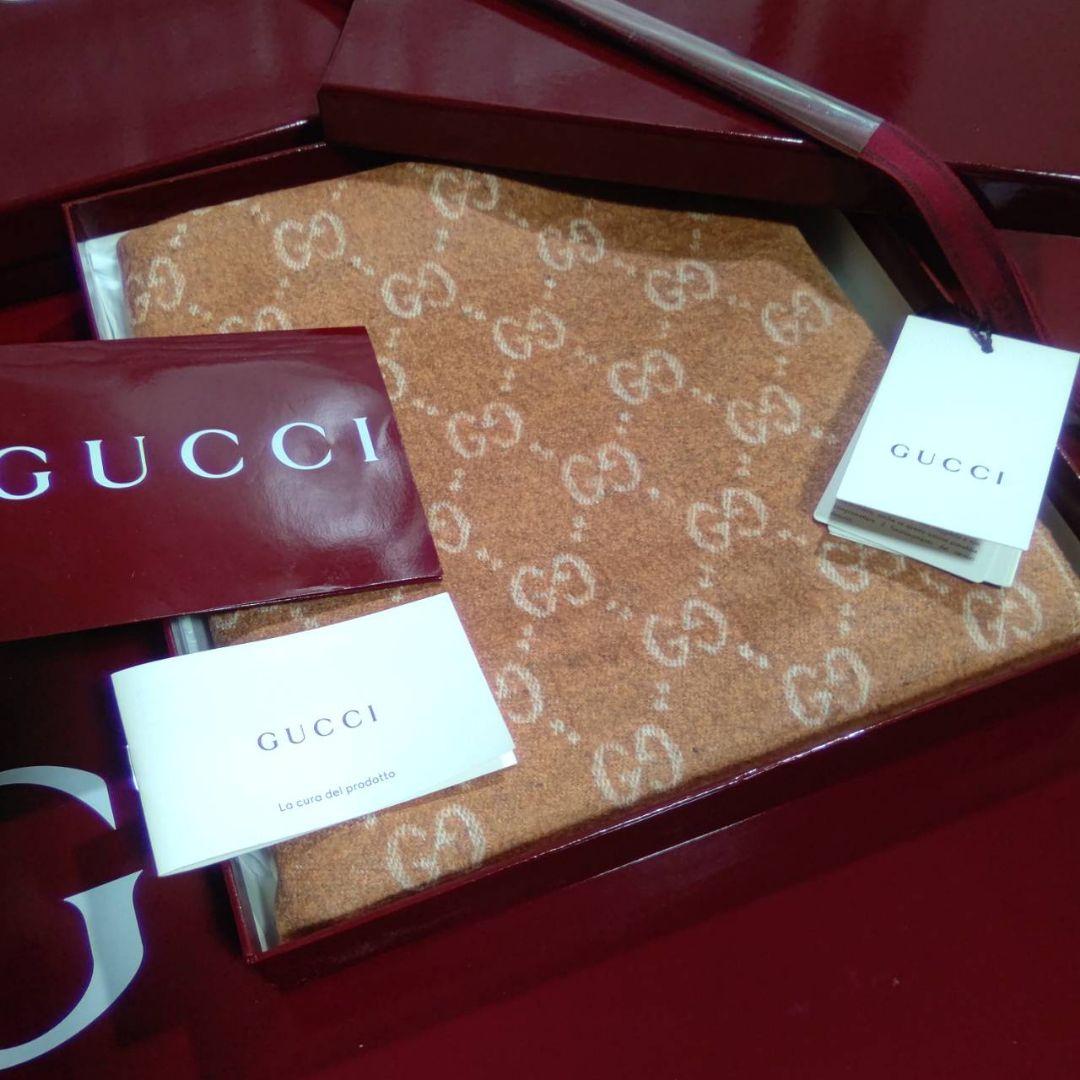 ❤新品箱袋付き❤GUCCI マフラー ストール ショール スカーフ❤オレンジ❤