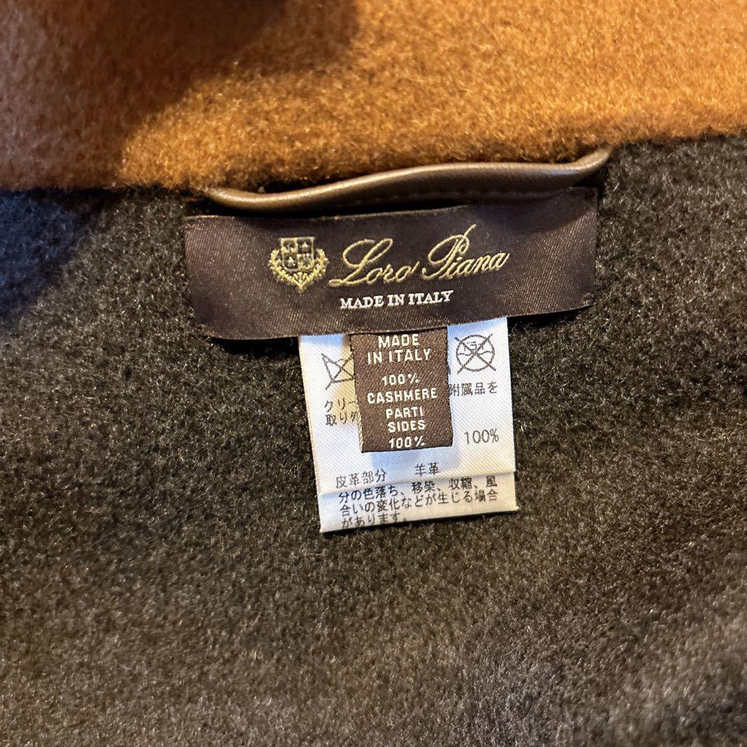 ゆ*ん様 美品 ロロピアーナ カシミヤ ザルツブルグ レザー ケープコート ブラ