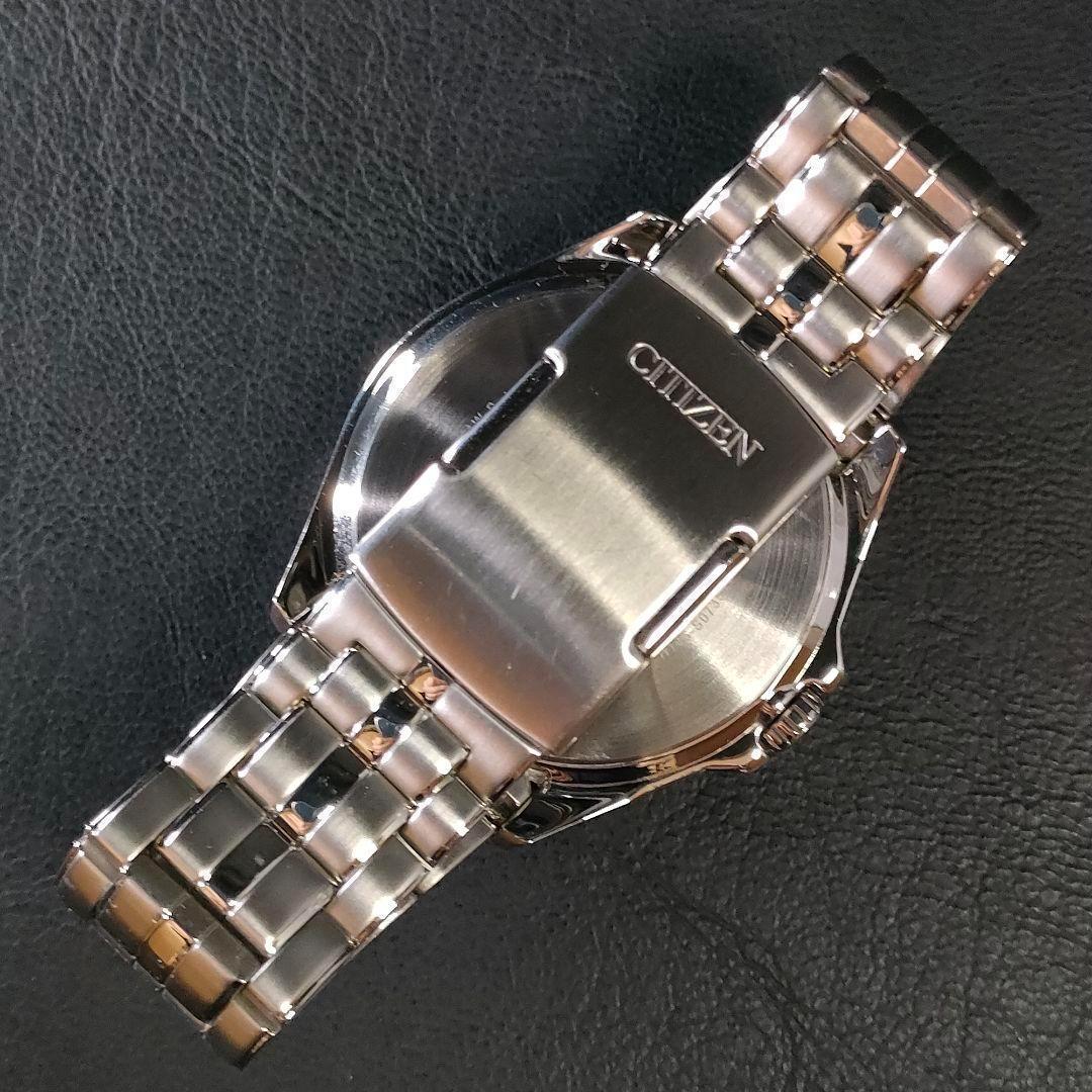 極美品　CITIZEN　シチズン　H145　ブラック　シルバー　ソーラー　メンズ