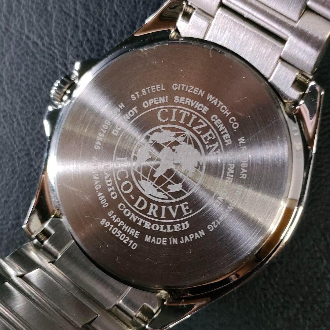 極美品　CITIZEN　シチズン　H145　ブラック　シルバー　ソーラー　メンズ