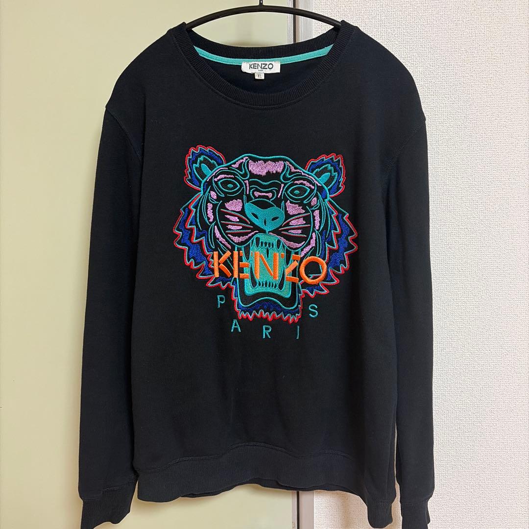 KENZO トラ刺繍 クルーネック スウェット XL