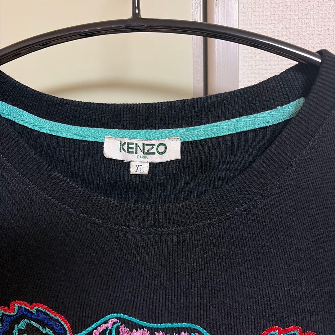 KENZO トラ刺繍 クルーネック スウェット XL