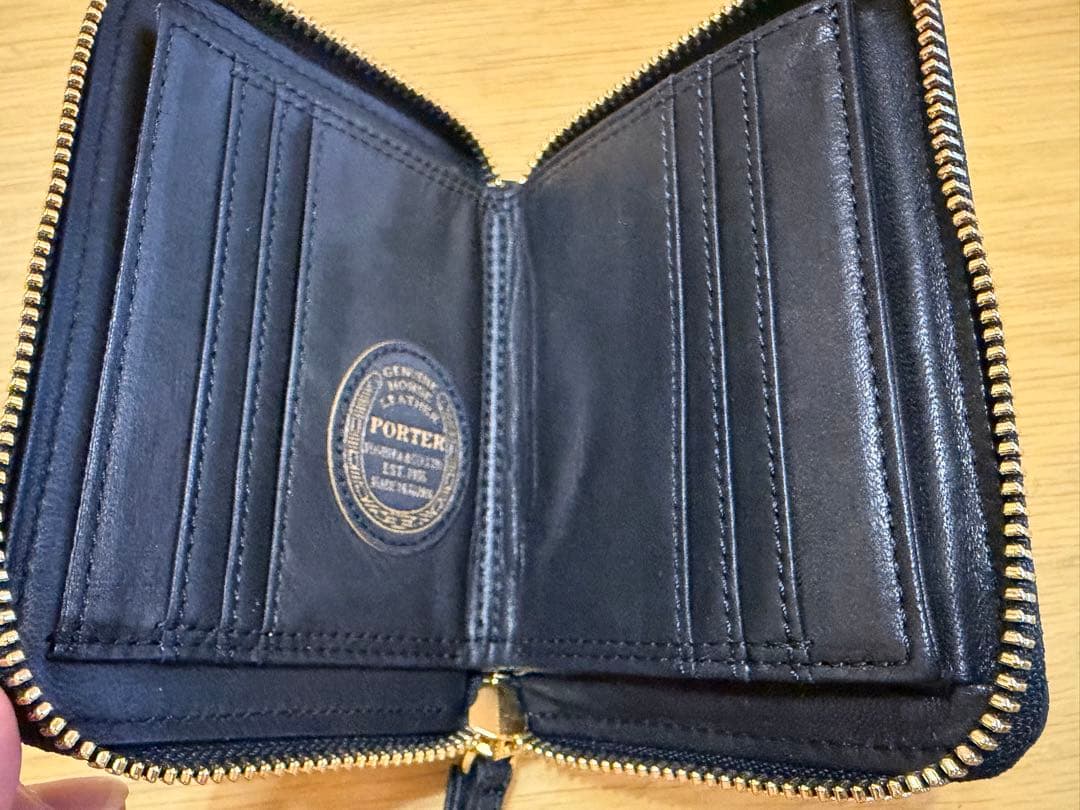 【新品】PORTER WISE ポーター 二つ折り財布 ブラック馬革 吉田カバン