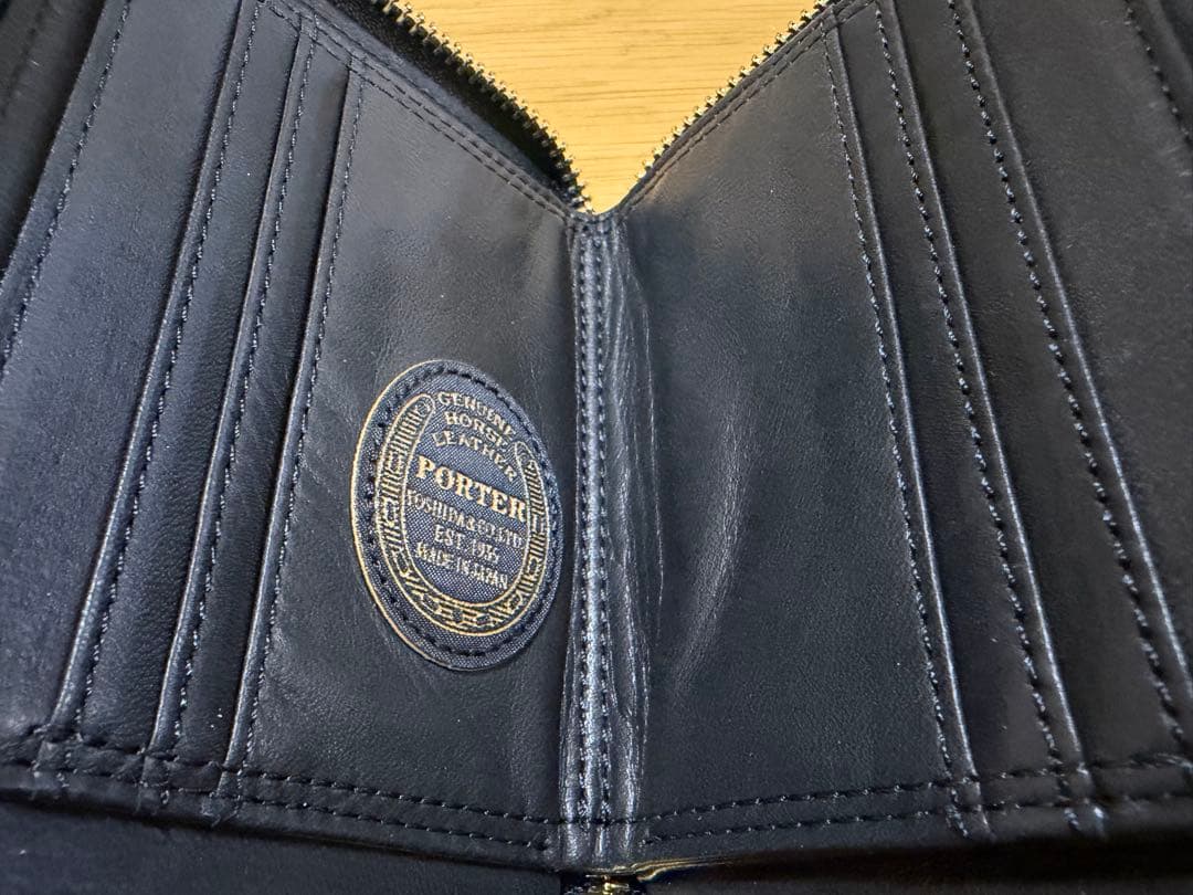 【新品】PORTER WISE ポーター 二つ折り財布 ブラック馬革 吉田カバン