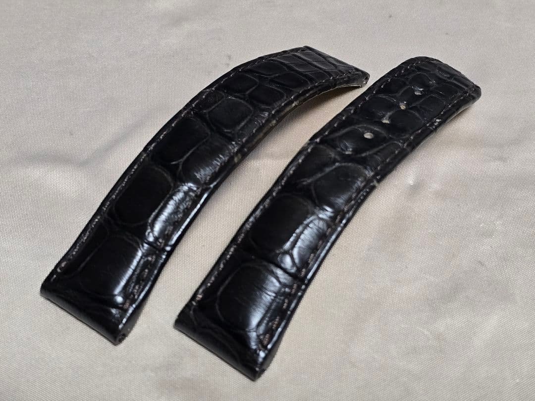 か*ん様 オメガ 20mm クロコダイル バンド ブラウン