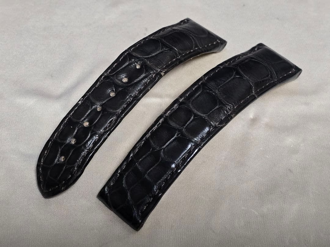 か*ん様 オメガ 20mm クロコダイル バンド ブラウン