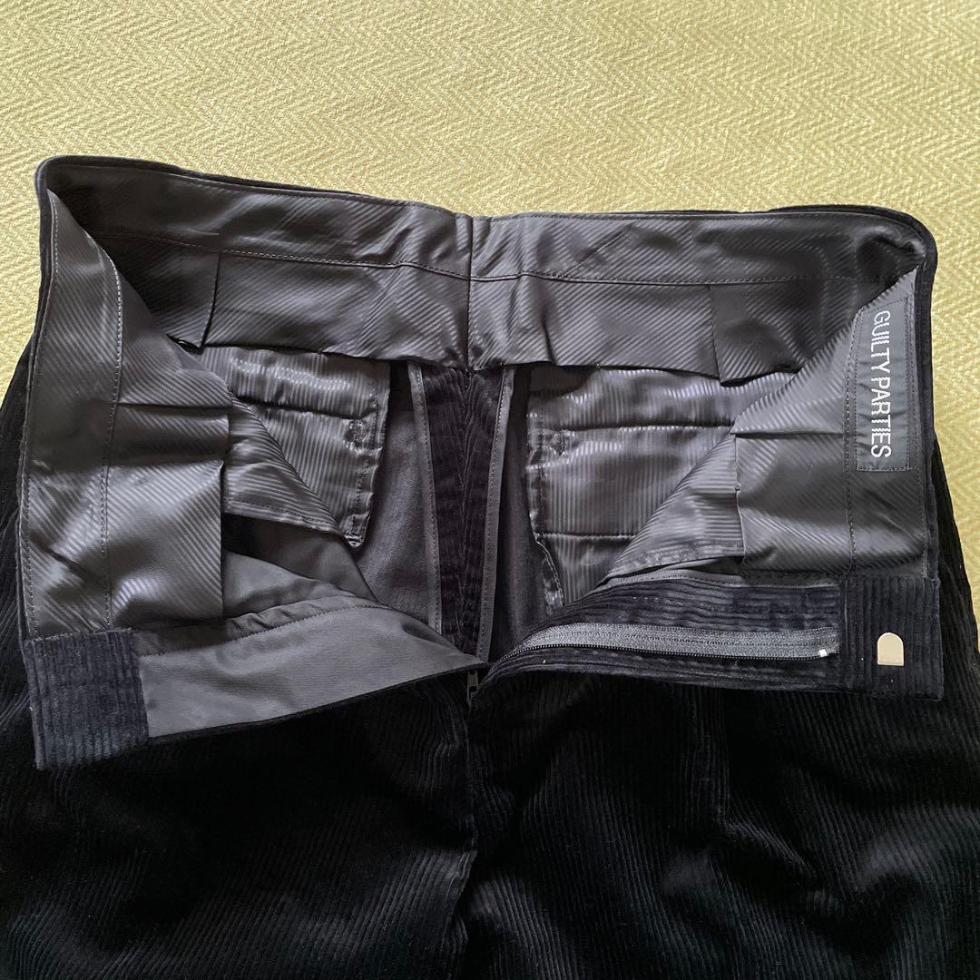 ぼんこ　ワコマリア　黒 コーデュロイ パンツ　　 ブラック