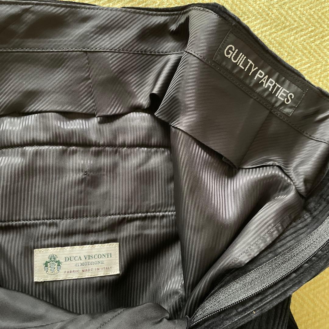 ぼんこ　ワコマリア　黒 コーデュロイ パンツ　　 ブラック