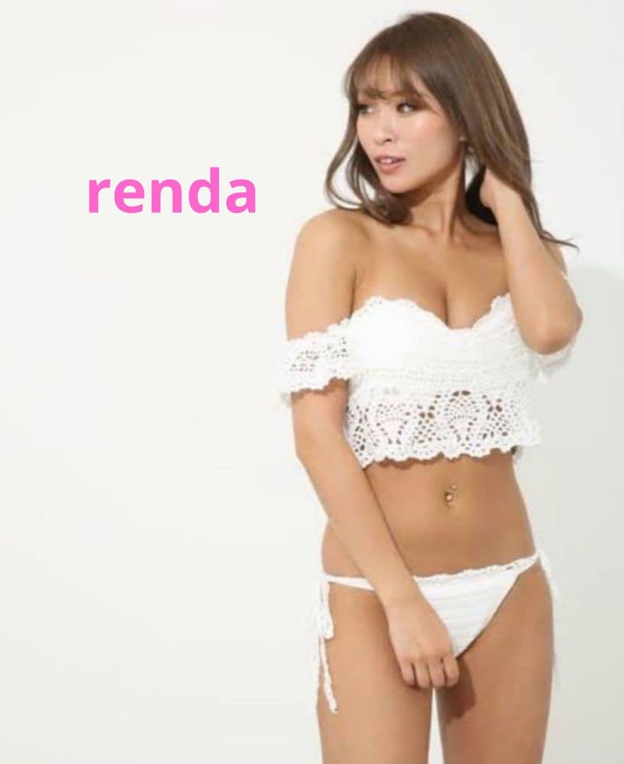 rendaホワイト オフショル クロシエ水着