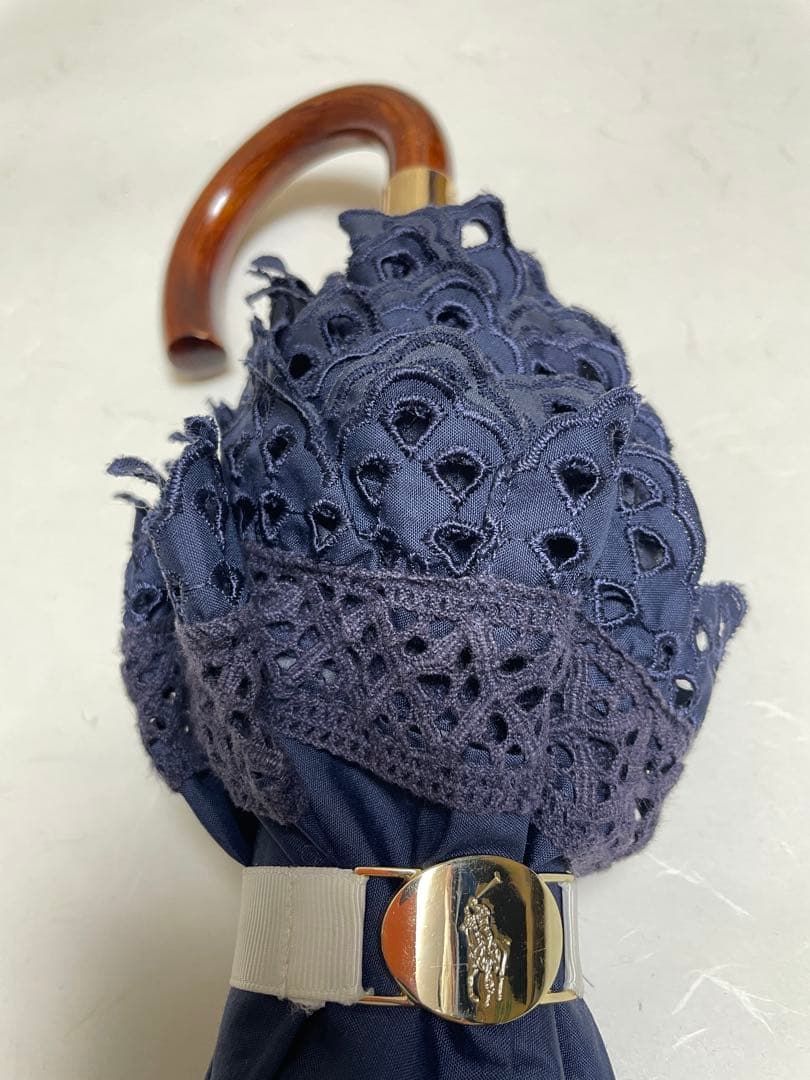 ポロラルフローレン エンブフリル ネイビー ムーンバッド 雨晴兼用