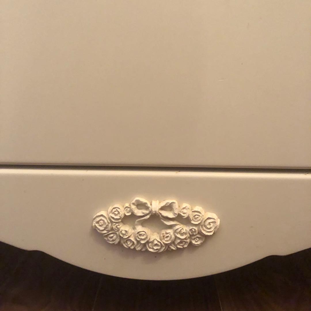 Celesta 80 Low chest ホワイト 5段チェスト