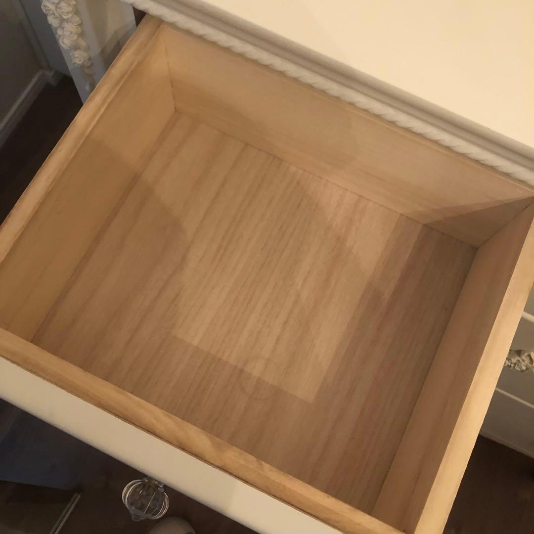 Celesta 80 Low chest ホワイト 5段チェスト