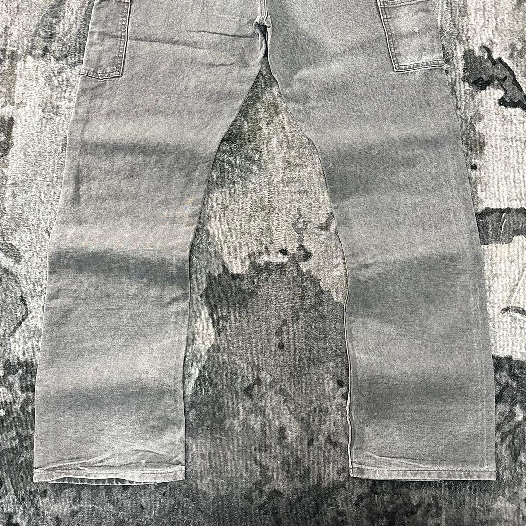 極上フェード 34×36 Carhartt 灰 金ボタン 一点物 ゆる履き