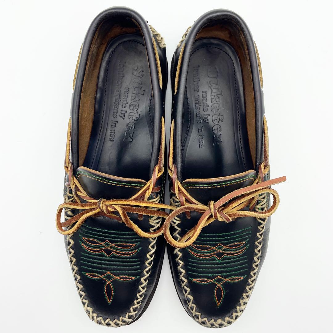 希少 USA製 YUKETEN デッキシューズ ウエスタンモック ダークブラウン