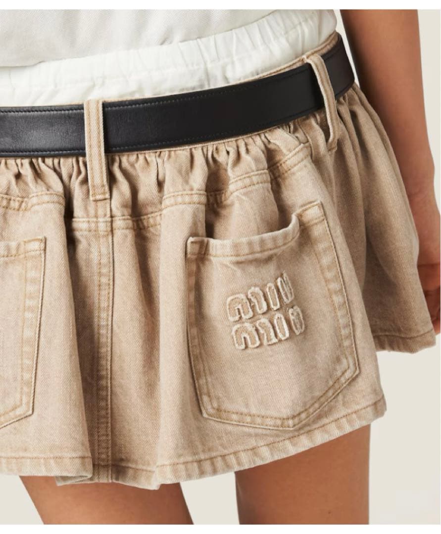 MIU MIU デニムフレアスカート 36