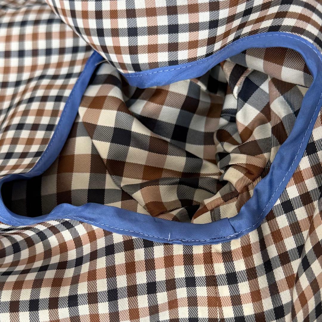 美品アクアスキュータム　ベーシックトレンチコート　 MAXI丈　ネイビー　紺