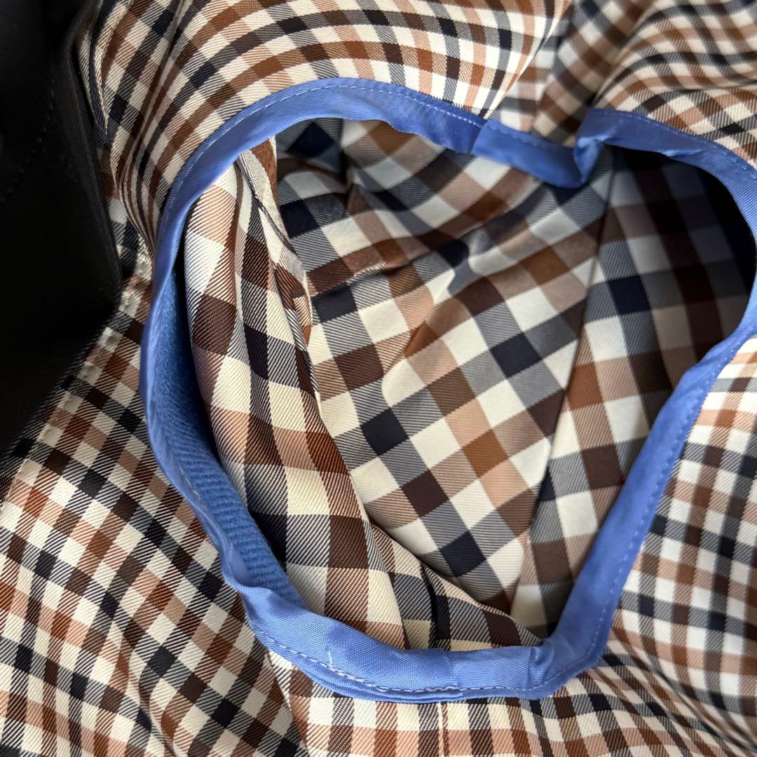 美品アクアスキュータム　ベーシックトレンチコート　 MAXI丈　ネイビー　紺