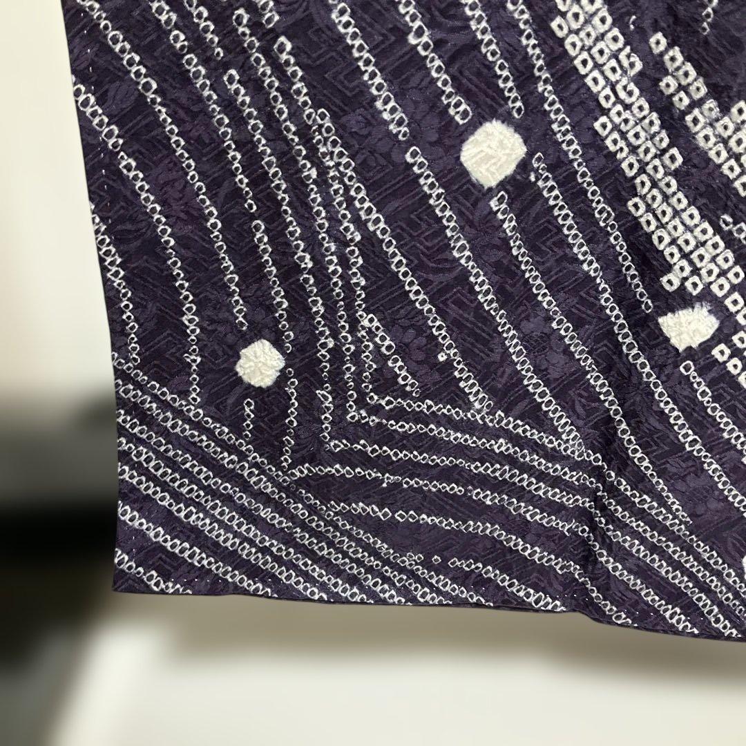 かつどん　No.2870 正絹総絞り幾何学波柄訪問着　美品